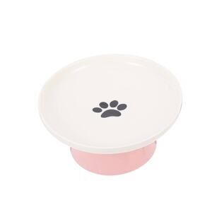 High Foot Ceramic Bowl For Cats Food Water for Home Indoor